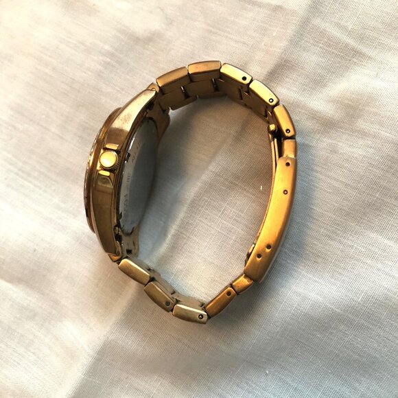 Fossil Rose Gold Large Crystal Bezel Link Watch - Picture 6 of 8